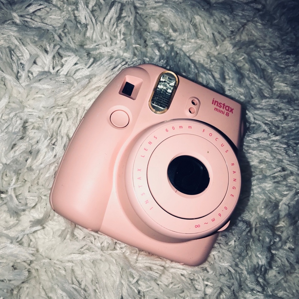 polaroid camera pink